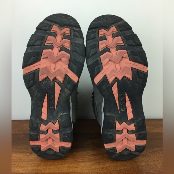 Hi-Tec Women’s Gray Pink 9102 Waterproof Lace Up Ankle Hiking Boots Size 7.5M. - Picture 6 of 11